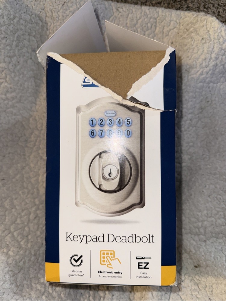 Schlage BE365 V  CAM 619 Camelot Keypad Entry with Flex-Lock MISSING KEY