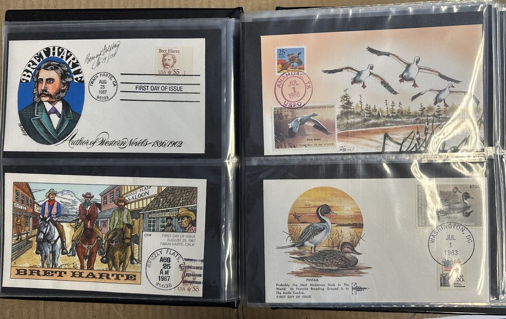 SHOWGARD FDC ALBUMS HOLDS 80 ENVELOPES EACH SET OF 4 "THIN LINE"