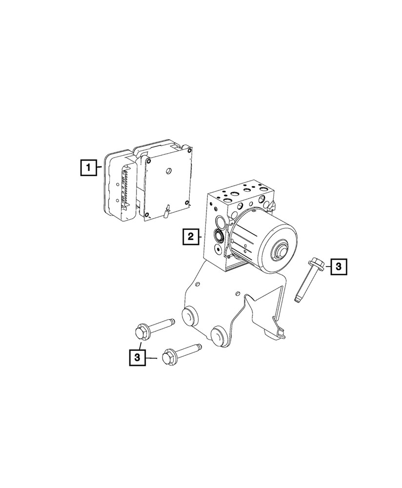 Genuine Mopar Anti-Lock Brake System Module 68728131AA