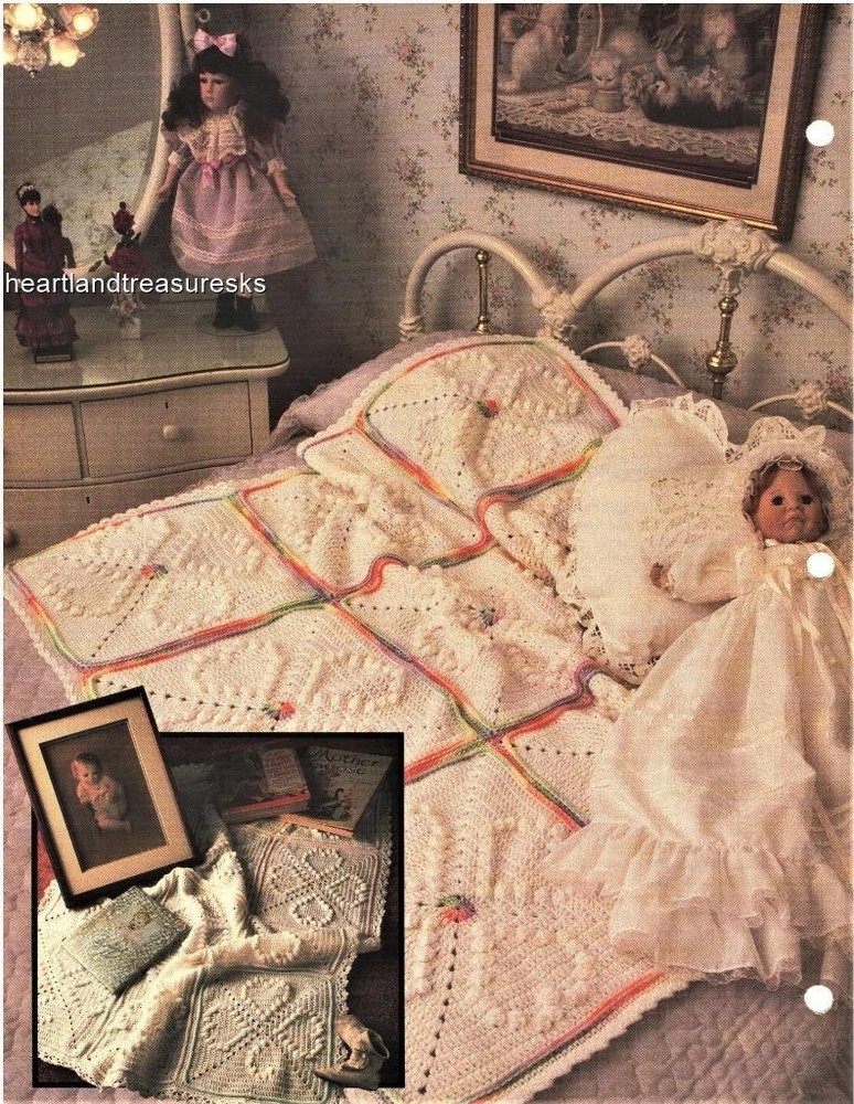 Block A Day Afghans Annie's Attic Crochet Afghan Pattern Leaflet 3 Patterns