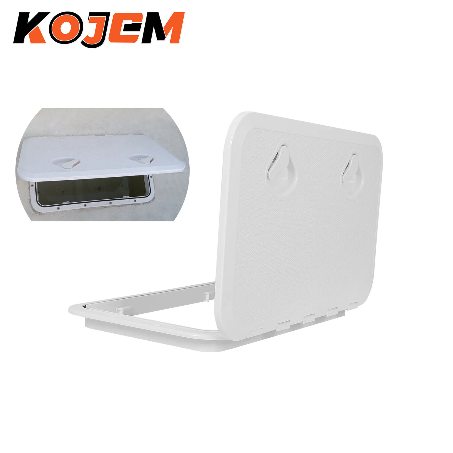 Boat Hatch 24" X 14" Marine Deck Hatch Door for Boat Access Hatch & Lid White