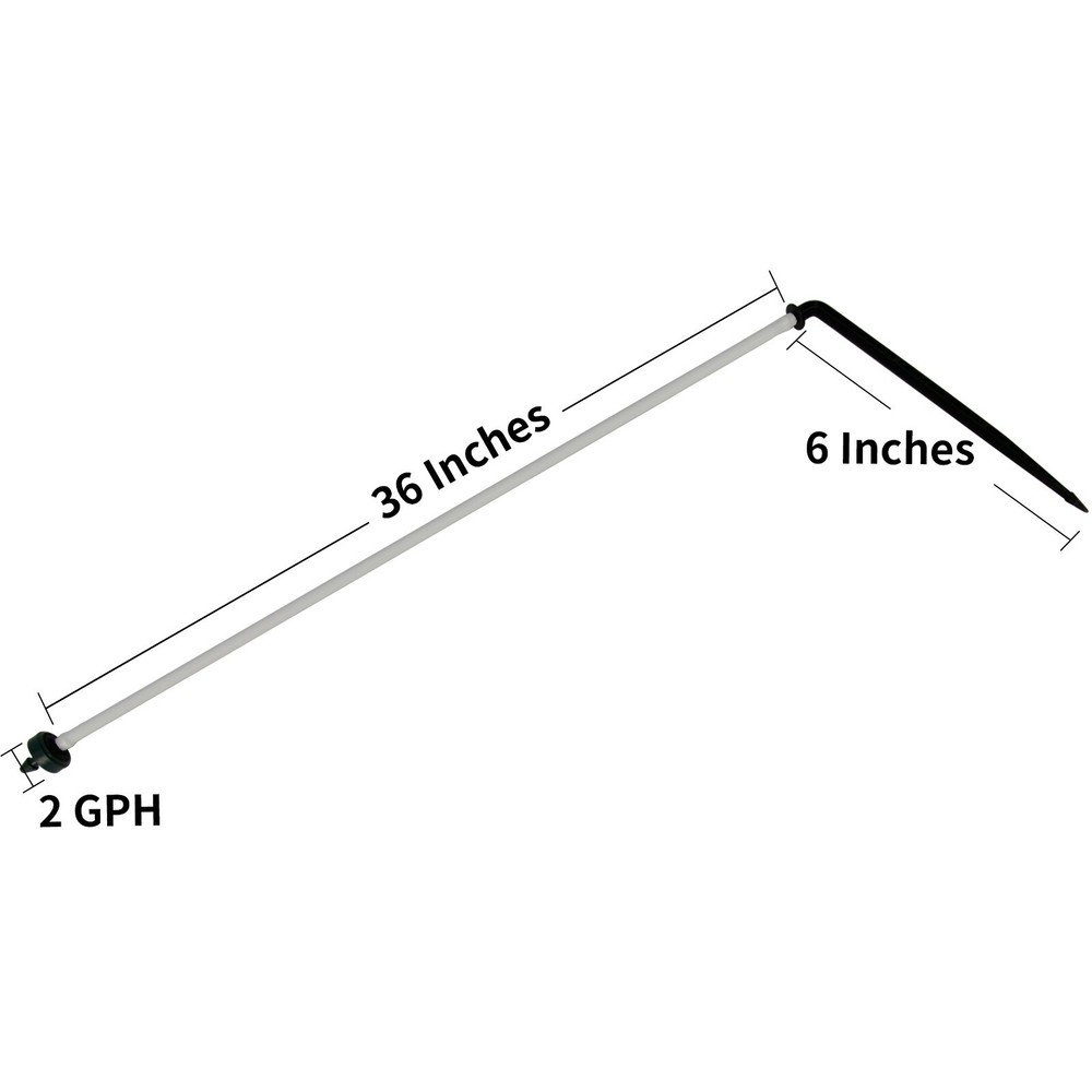 Netafim Automatic Irrigation 36-in Dripper Stake Assembly, 2 GPH, Bundle of 100