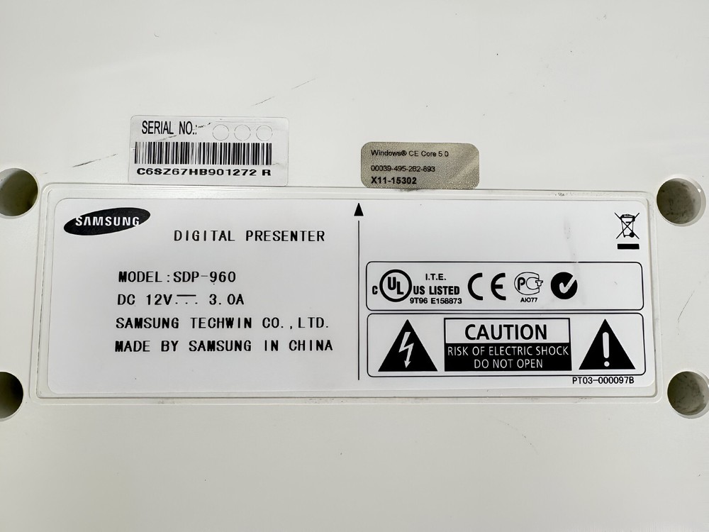 Samsung SDP-960 48x Zoom Document Camera Projector Digital Presenter w/Bundle