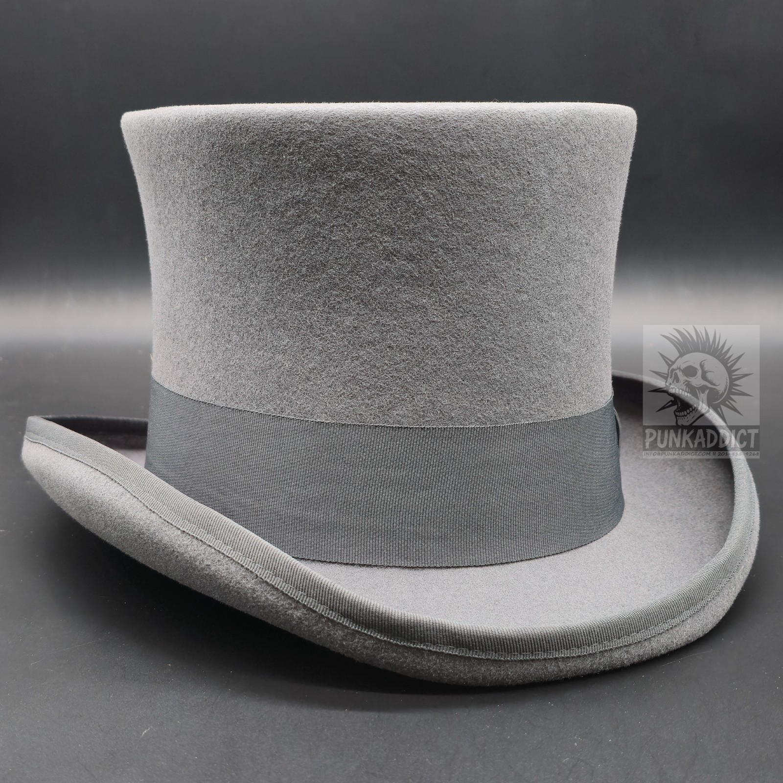 Black  Top Hat Wool Felt Victorian Slash Mad Hatter Steampunk Rock Star USA