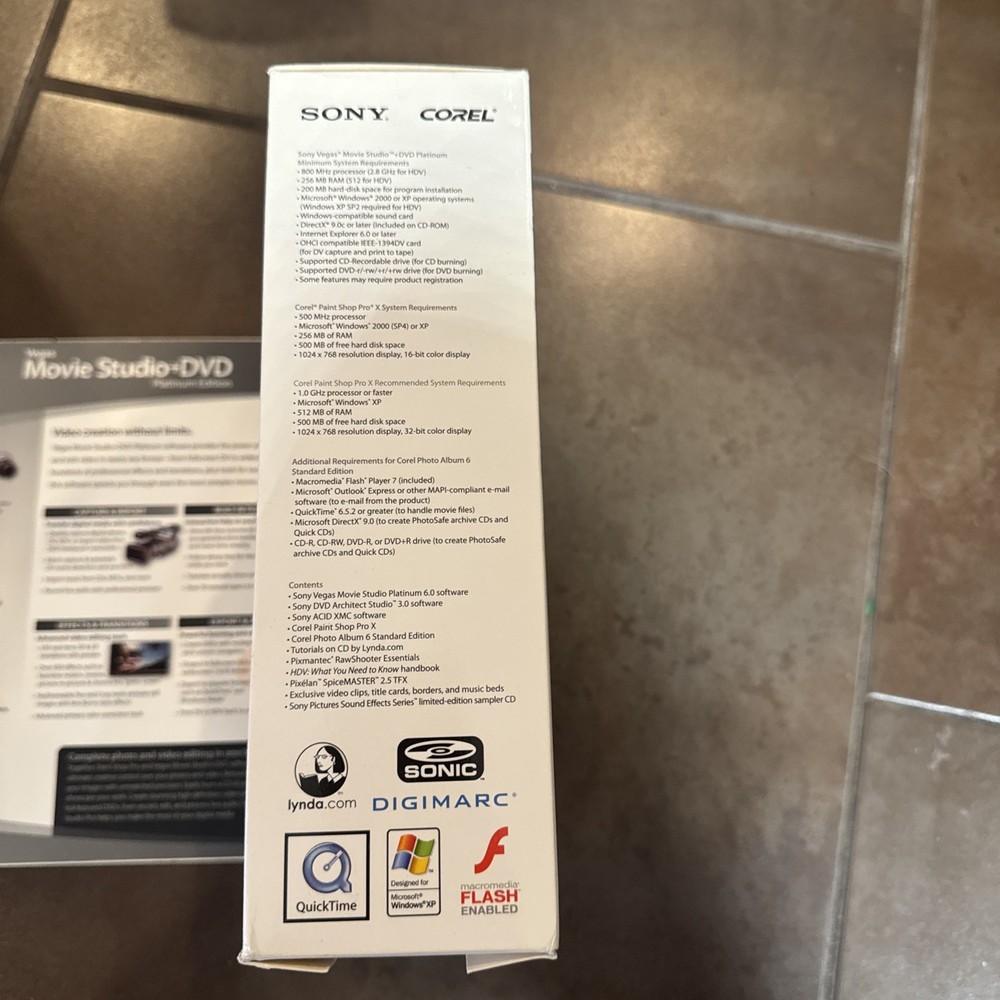 Corel Sony Visual Creation Studio Pro_Retail Box SEALED