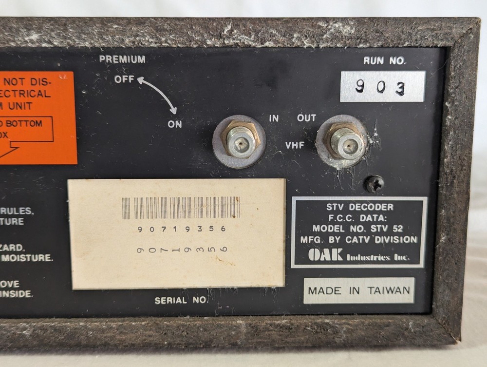 Rare ON TV Cable Subscription Box Vintage