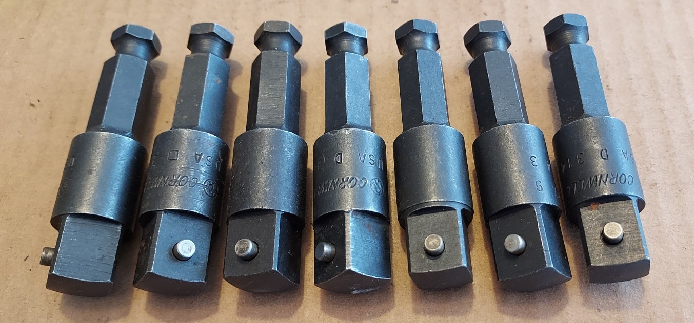 Cornwell USA D-314-3 (3") 7/16" Hex-Drive Impact to 1/2" pinned socket adapters