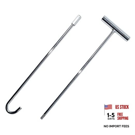 32 inches 5th Wheel pin Puller Hook Solid Steel Chrome Plated Wheel pin Puller