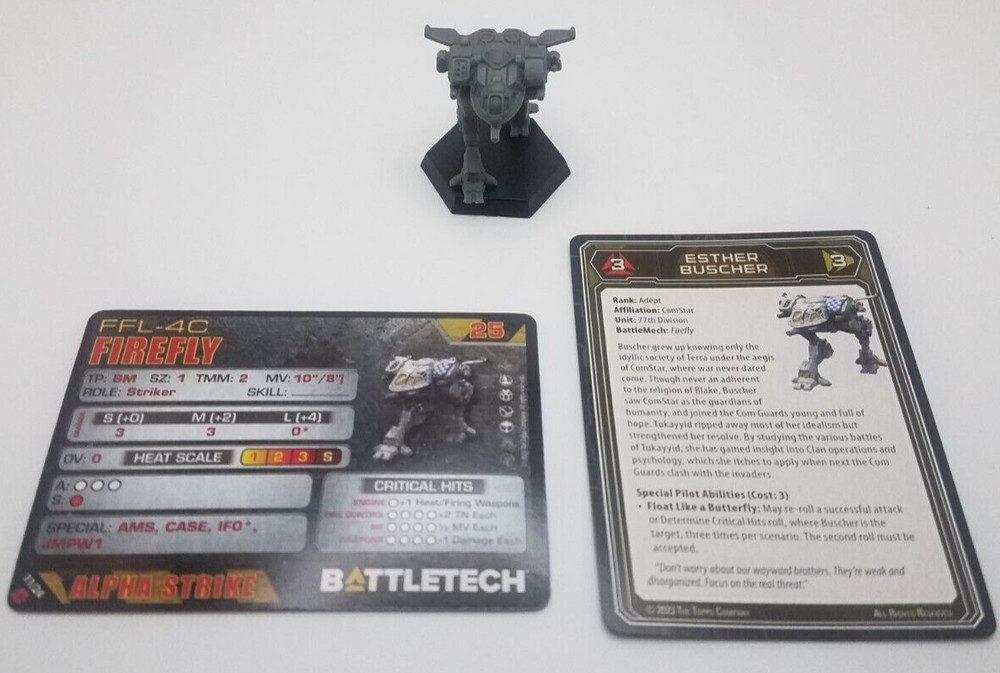 Battletech Mercenaries - Firefly *Mech & Cards*