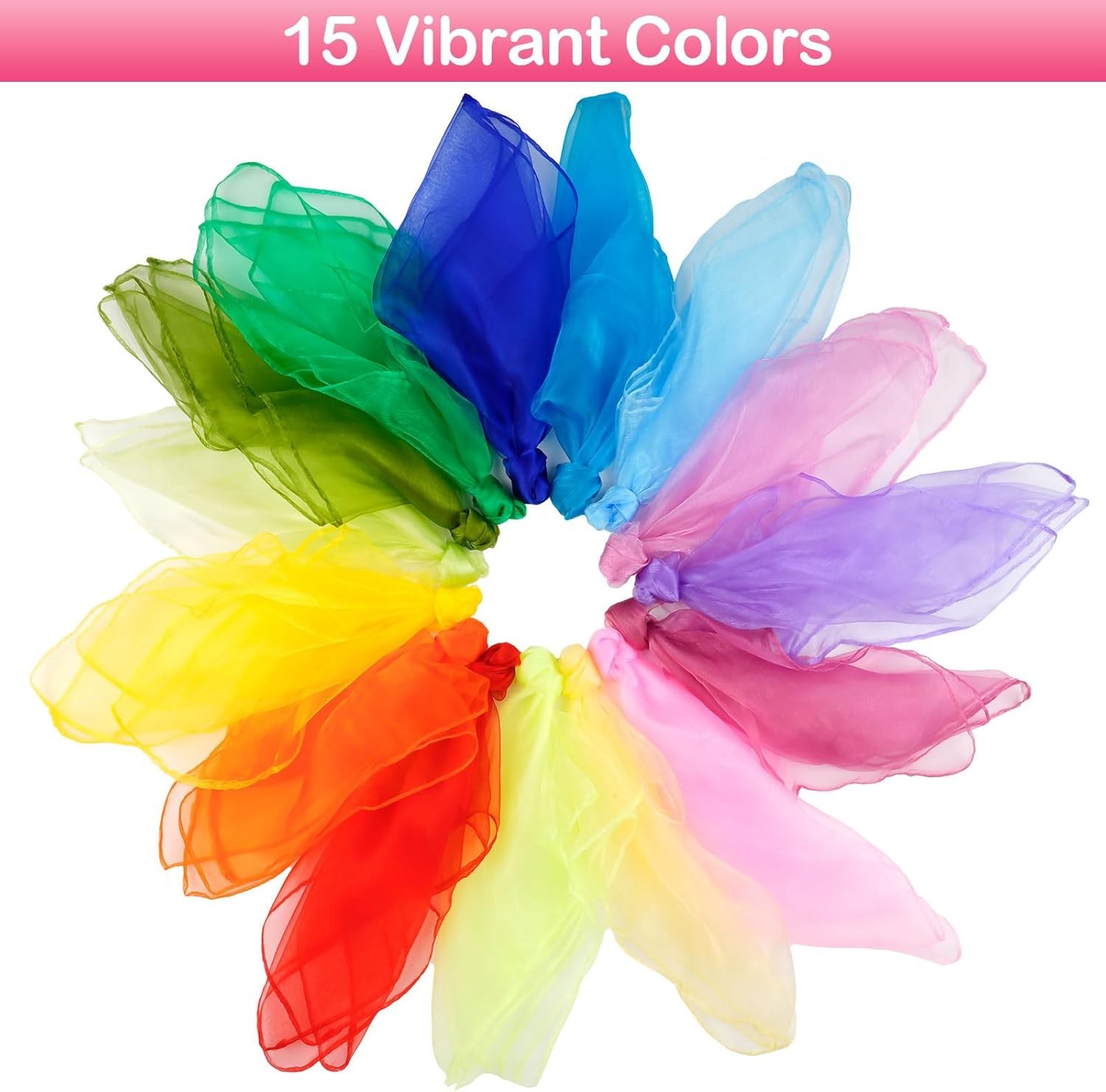 Scarves for Kids Play, 24 Inch Juggling Scarves, 15/, Play Sc