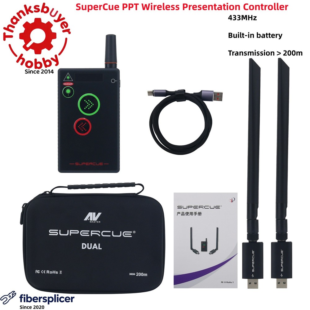 SuperCue 2-Version Green Laser PPT Controller Wireless Presentation Controller