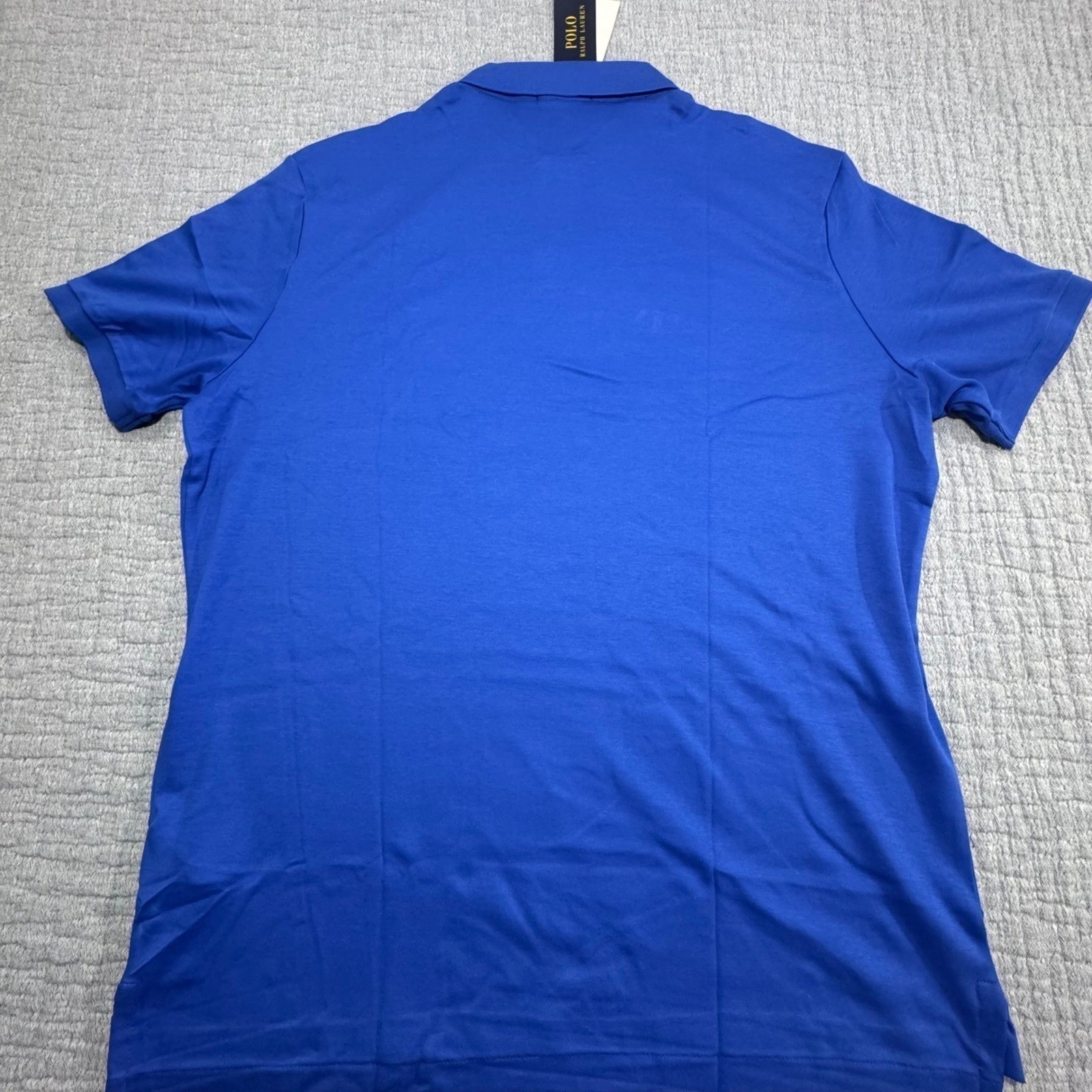 NWT Polo Ralph Lauren Golf Polo Soft Cotton Shirt Men's Large Blue With Red Pony