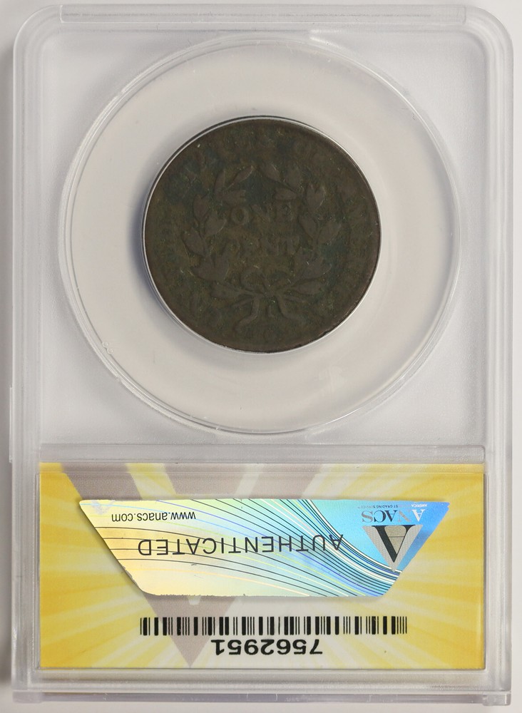 1802 S-242 Draped Bust Large Cent 1C Good 4 ANACS