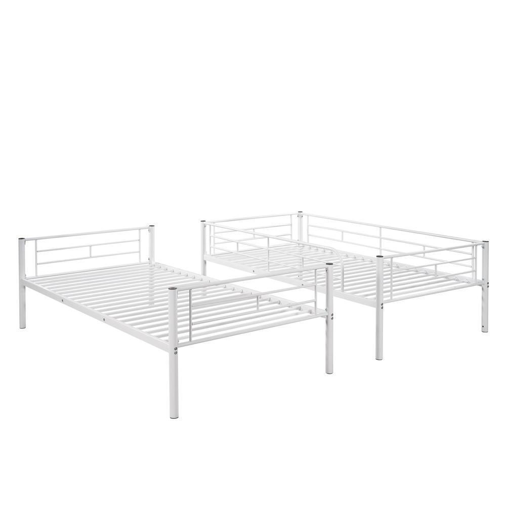 Manhattan Twin-over-Twin Bunk Bed for Save Space or Split Into Two Beds White