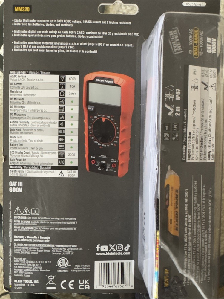 Klein Tools Electrical Test Kit. Digital Multimeter/Non-Contact Voltage Tester