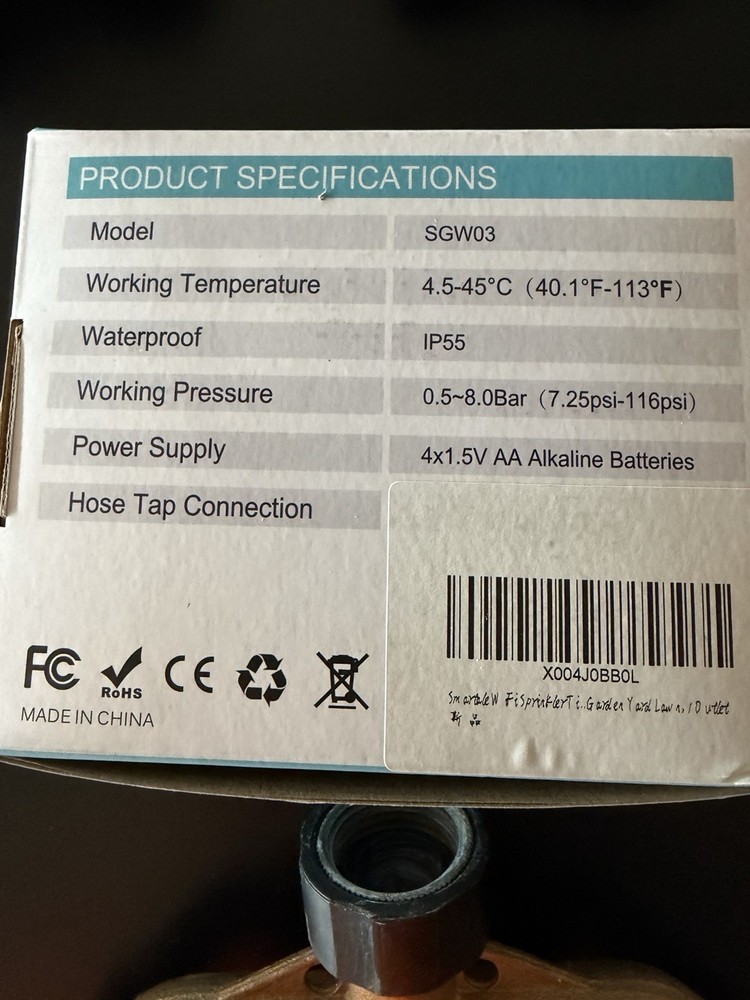 4x Smart Water Timer WiFi Hose Timer Irrigation Controller Alexa Google App