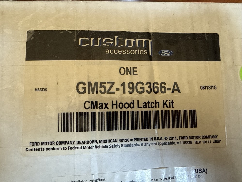 GM5Z-19G366-A CMax Hood Latch Kit Security System