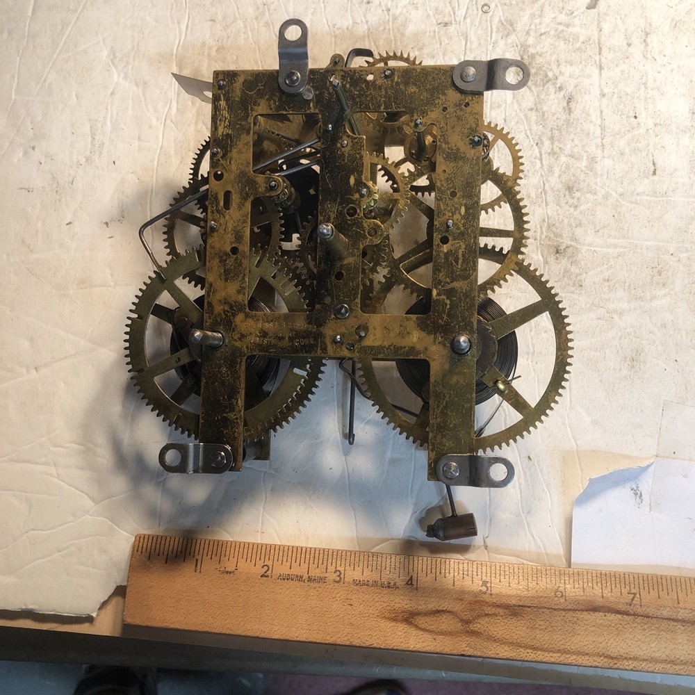 Vintage Antique Session Winding Mantle Clock Movement