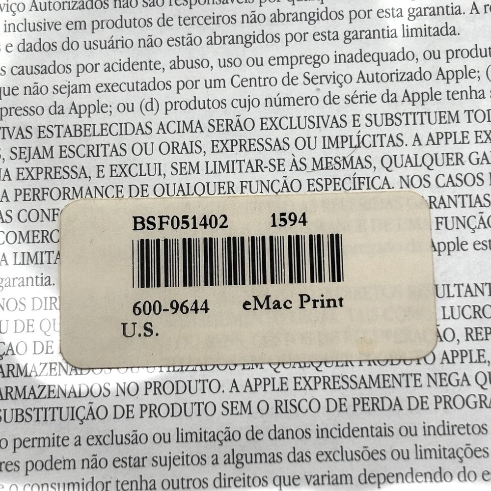 eMac Setup, User's Guide, Other Ephemera, 2002