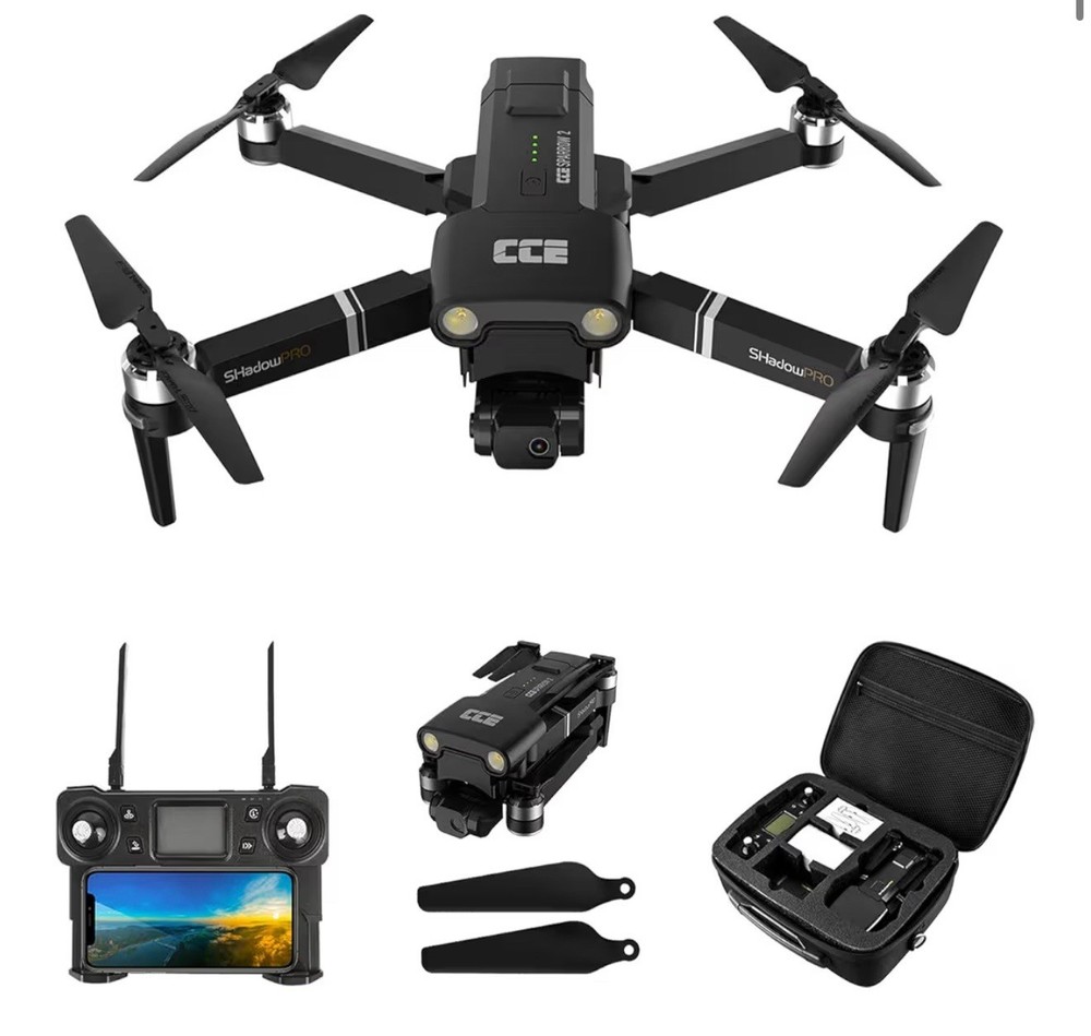 CCE Sparrow2 GPS Drones with EIS Camera 4K, 2-Axis Gimbal Foldable Brushless