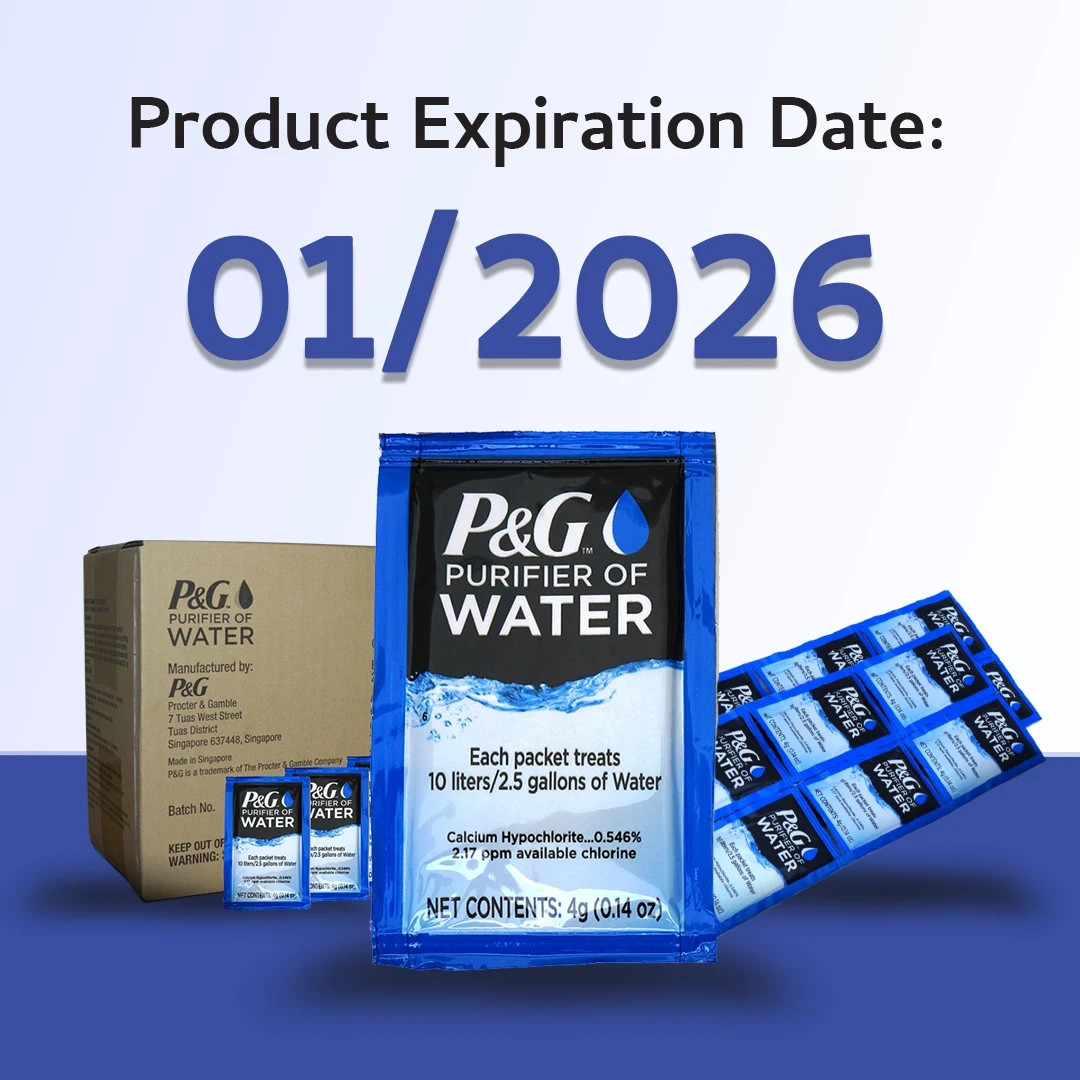 P&G Water Purification Packets - 12 Pack (Exp. 04/2027)
