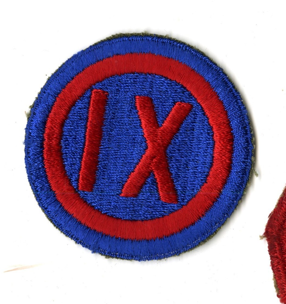 IX Corps White Back Patch WWII Vintage Pacific Theater