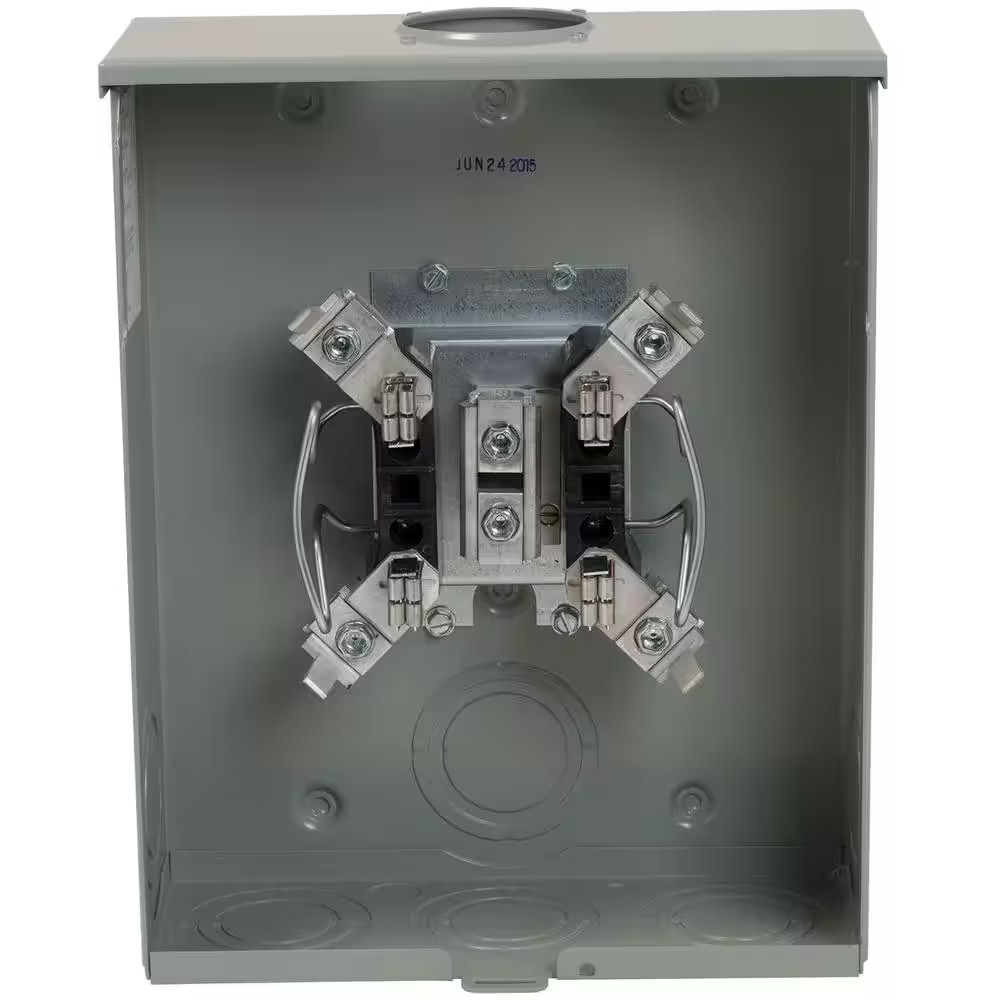 200 Amp Ringless-Horn Bypass Overhead or Underground Meter Socket with Tri-Plex
