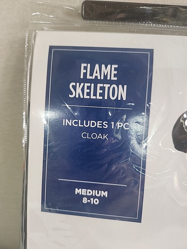 Flame Skeleton Costume Child Size M