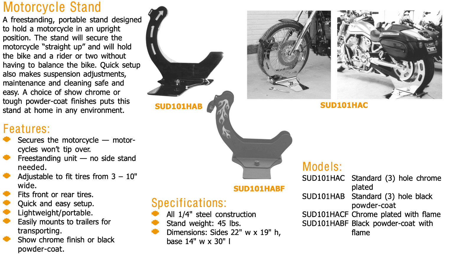 Harley-Davidson Bike Straight Up Stand