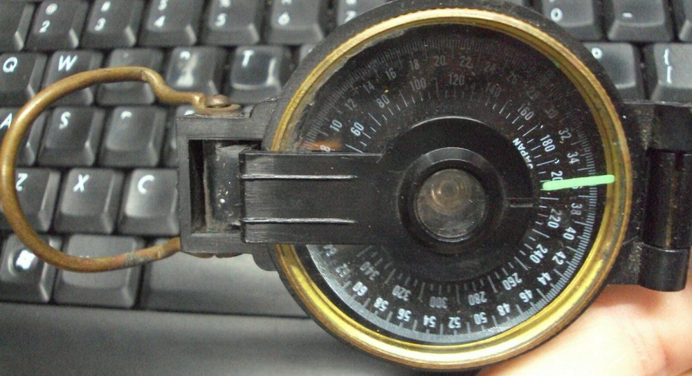 Vtg ENGINEER LENSATIC COMPASS ~ Made in Japan