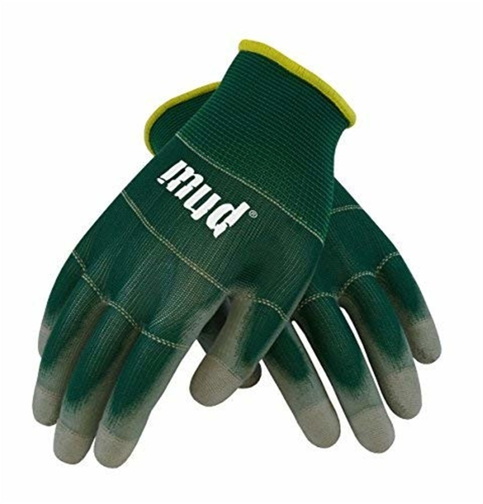 Mud Smart Mud Polyurethane Coated Palm Gloves, Cucumber Green, Small