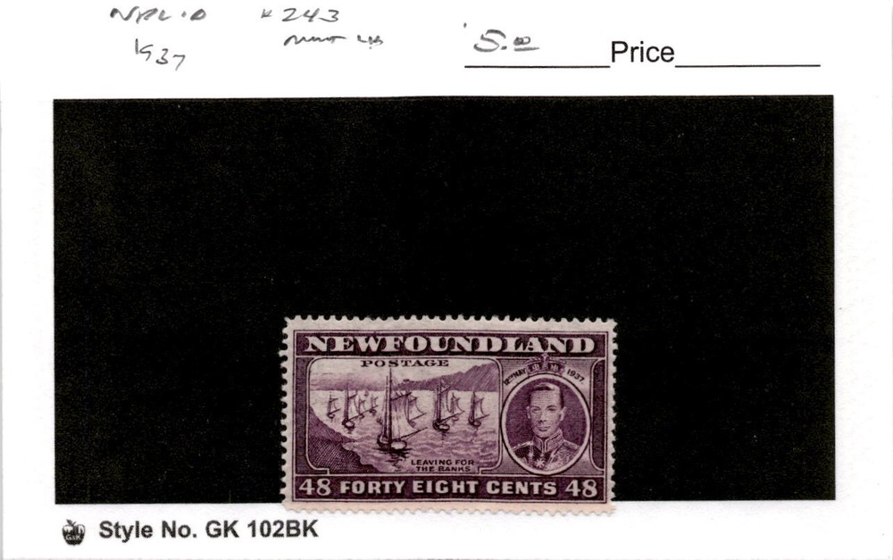 Newfoundland, Postage Stamp, #243 Mint LH, 1937 (AB)