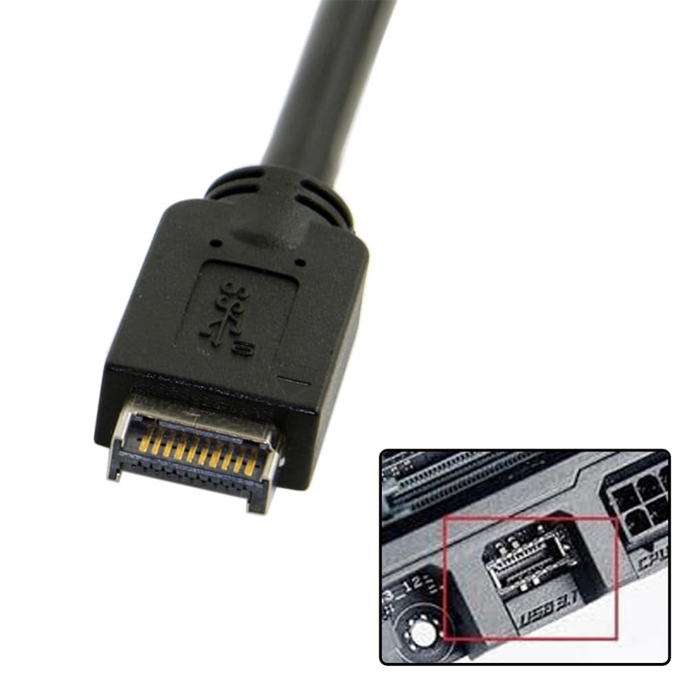 USB 3.1 Front Panel Header to USB 3.0 20Pin Header Extension Cable 20cm for A...