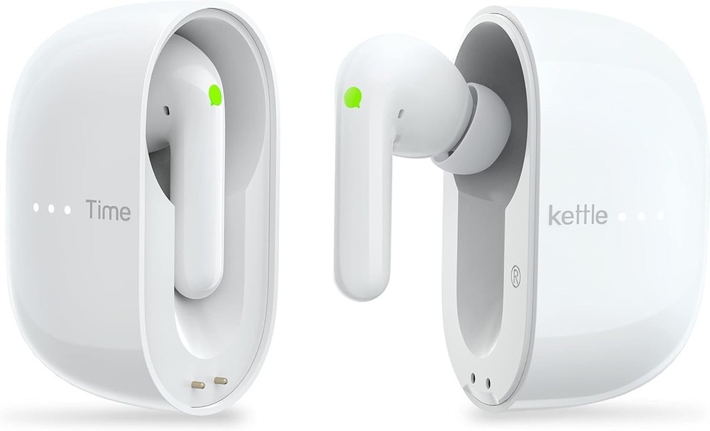 TimeKettle M3 White Bluetooth 3 In 1 Language Translator Earbuds With APP