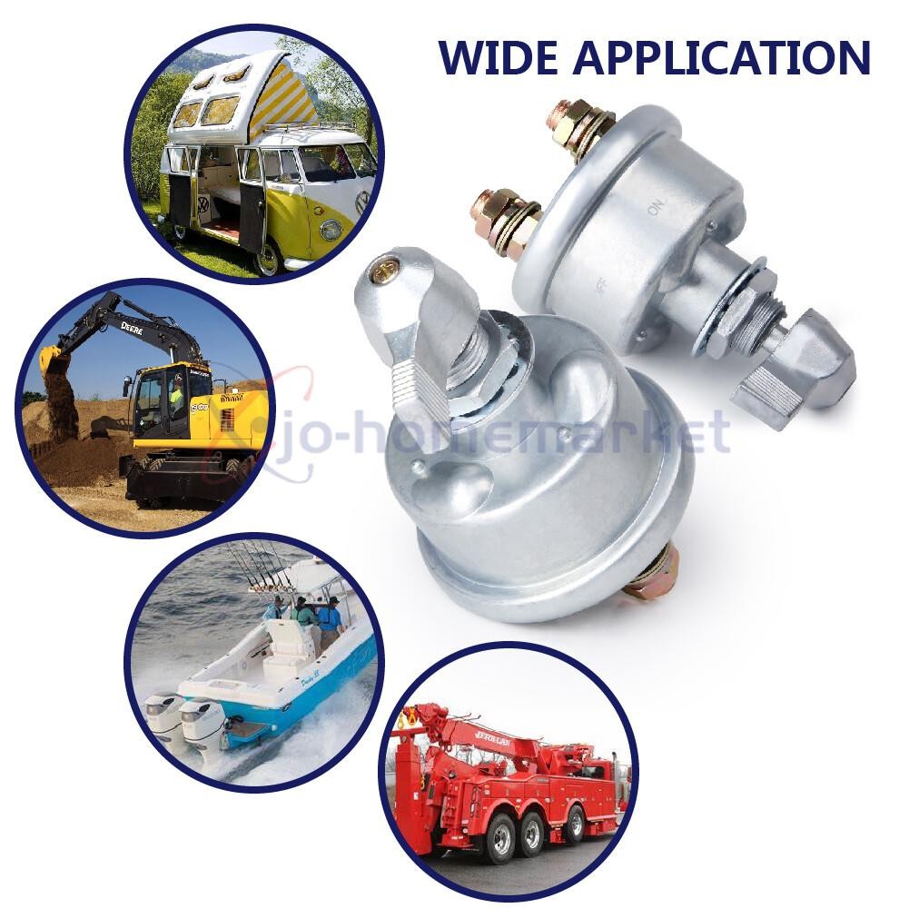 12V Master Battery Disconnect Switch 2 post SPST Kill Cut-Off Nascar Marine ATV