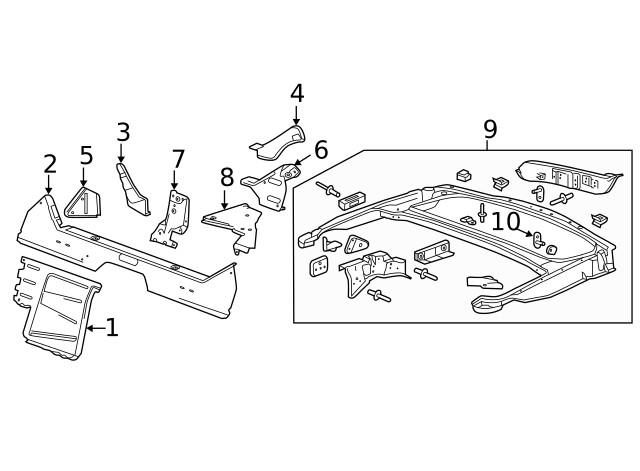 Genuine GM Extension Panel 23480585