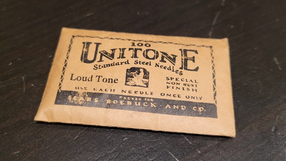 Gramophone phonograph needles Packet Full Sealed - Sears Roebuck Unitone Loud