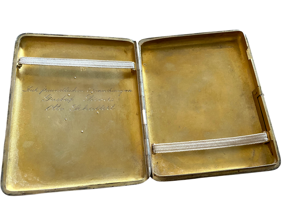 Imperial Russian Silver Cigarette Case With 14k Gold Application Circa 1899-1908