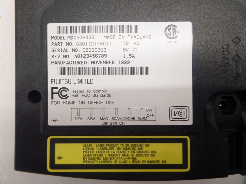 Fujitsu Limited MDC3064SS External SCSI Drive