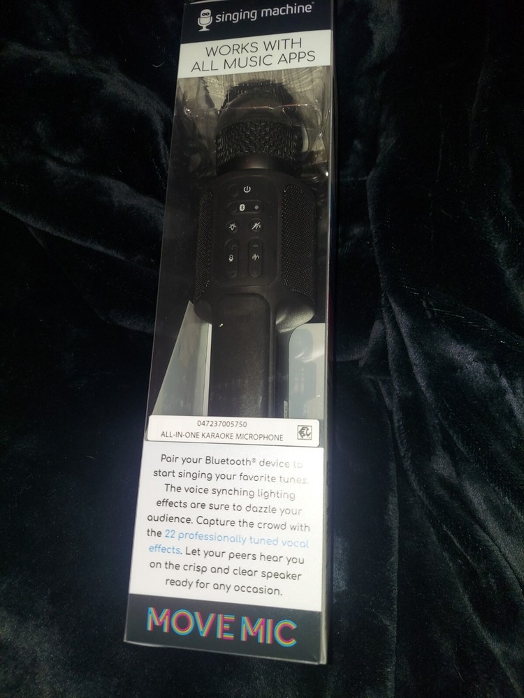 Singing Machine karaoke Move Microphone with Lighting,vocal effects