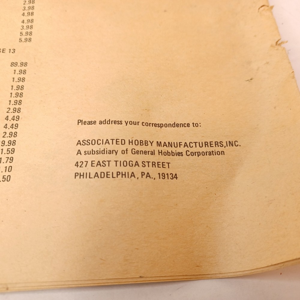 AHM 1976 Model Train Instructions And Catalog