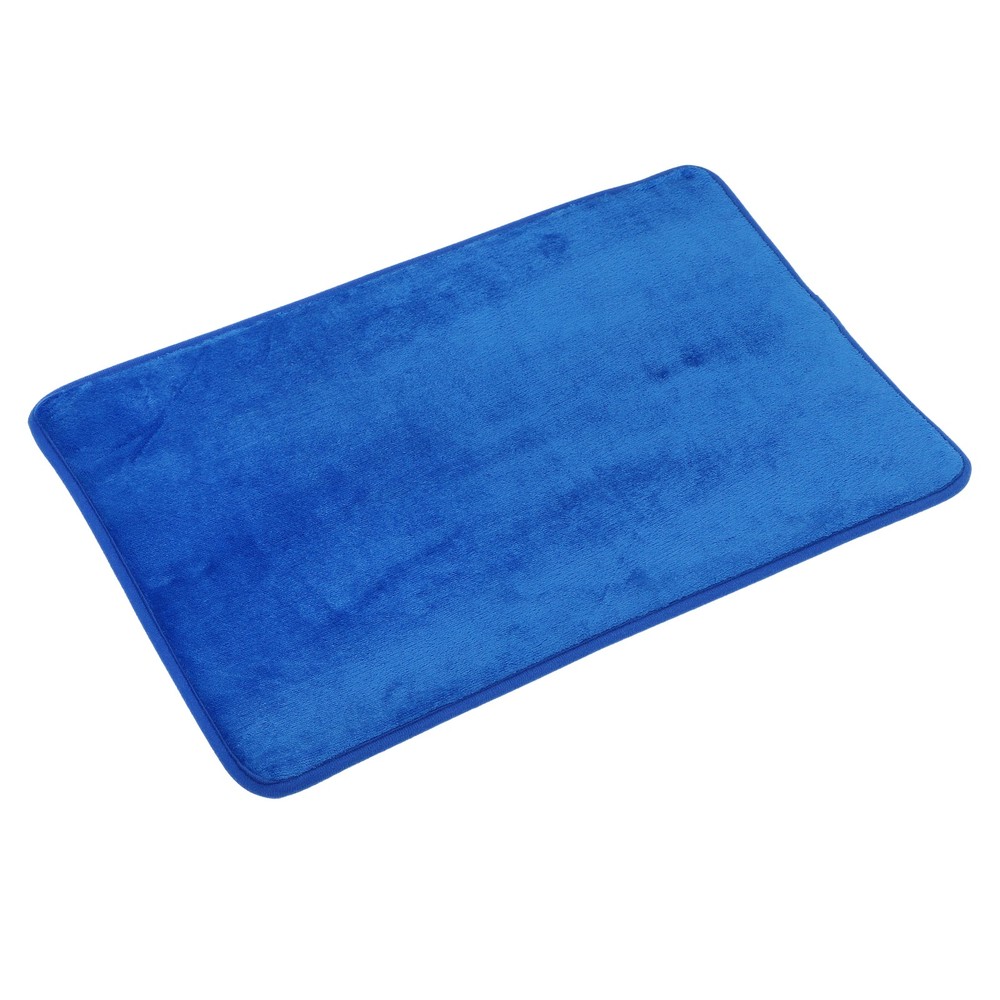 Bathroom Rugs Bath Mat Machine Washable Solid Color Pattern Dark Blue 90x60cm