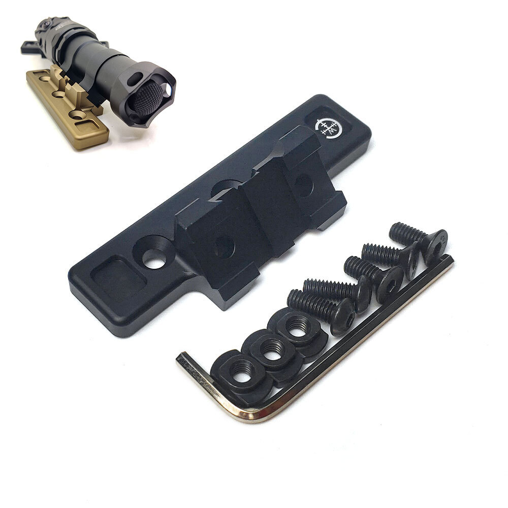 Offset Adaptive Light Mount For M300 M600 Flashlight Fit Mlok KeyMod Rail Mounts