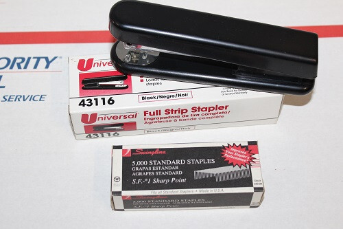 New Universal Full Strip Stapler 43116 & 5000 Ct Swingline Sharp Point Staples