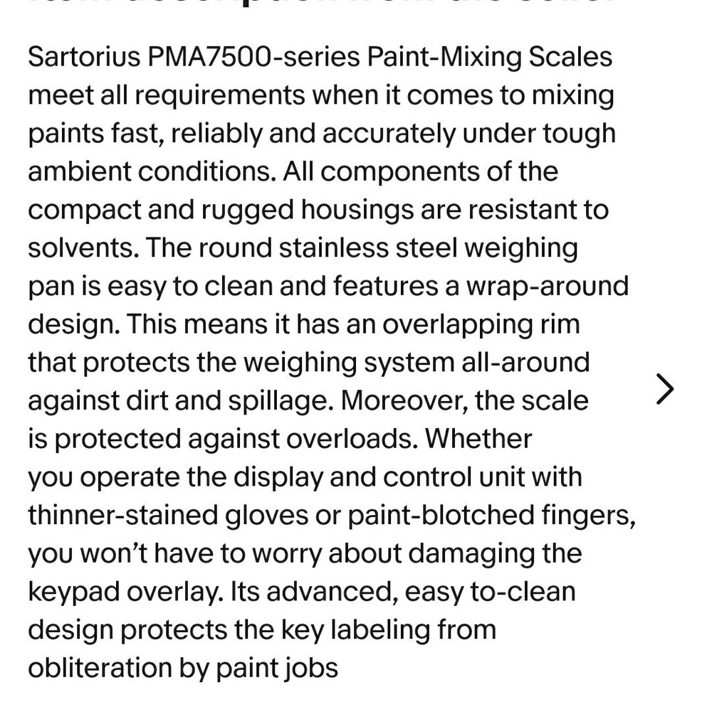 NEW Sartorius Paint Mixing Scale 609308-61 Explosion Proof