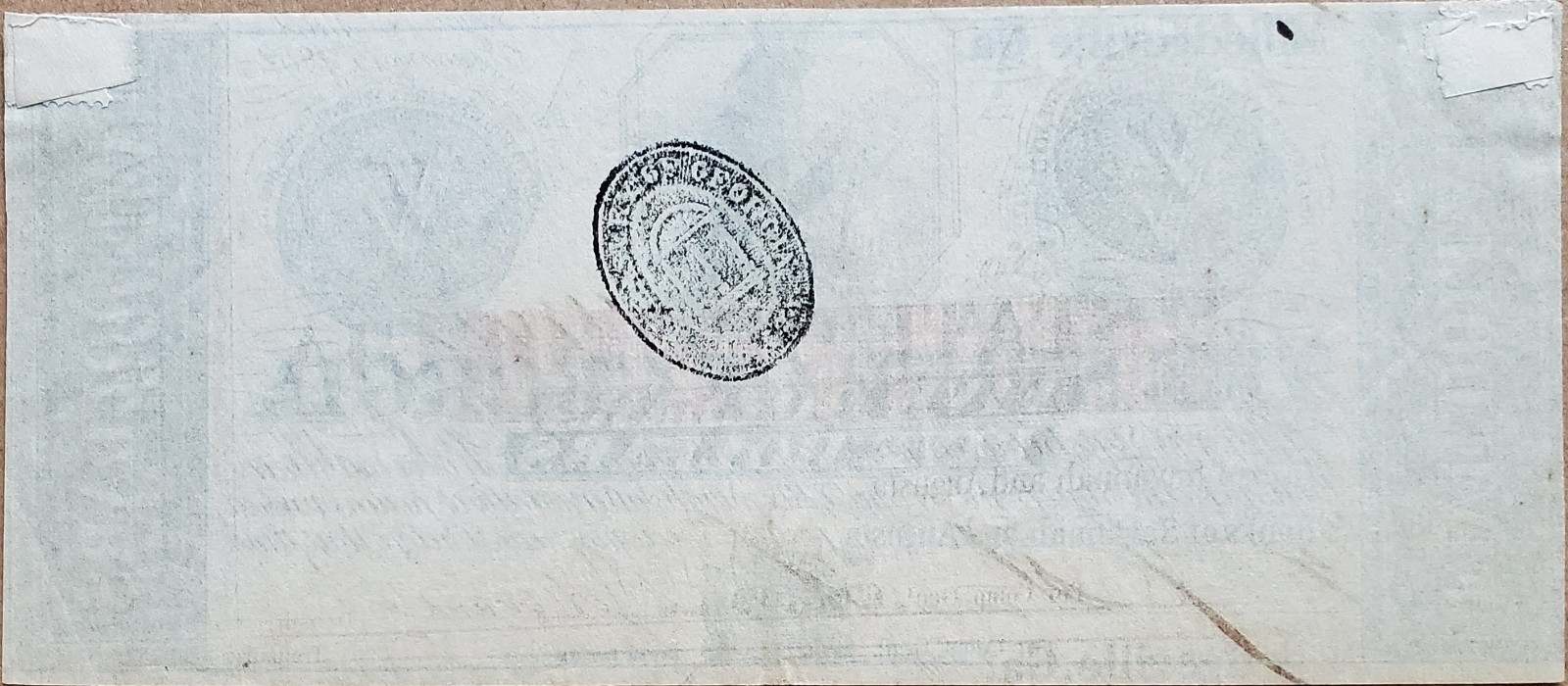 1862 Five Dollars Milledgeville State Of Georgia Banknote