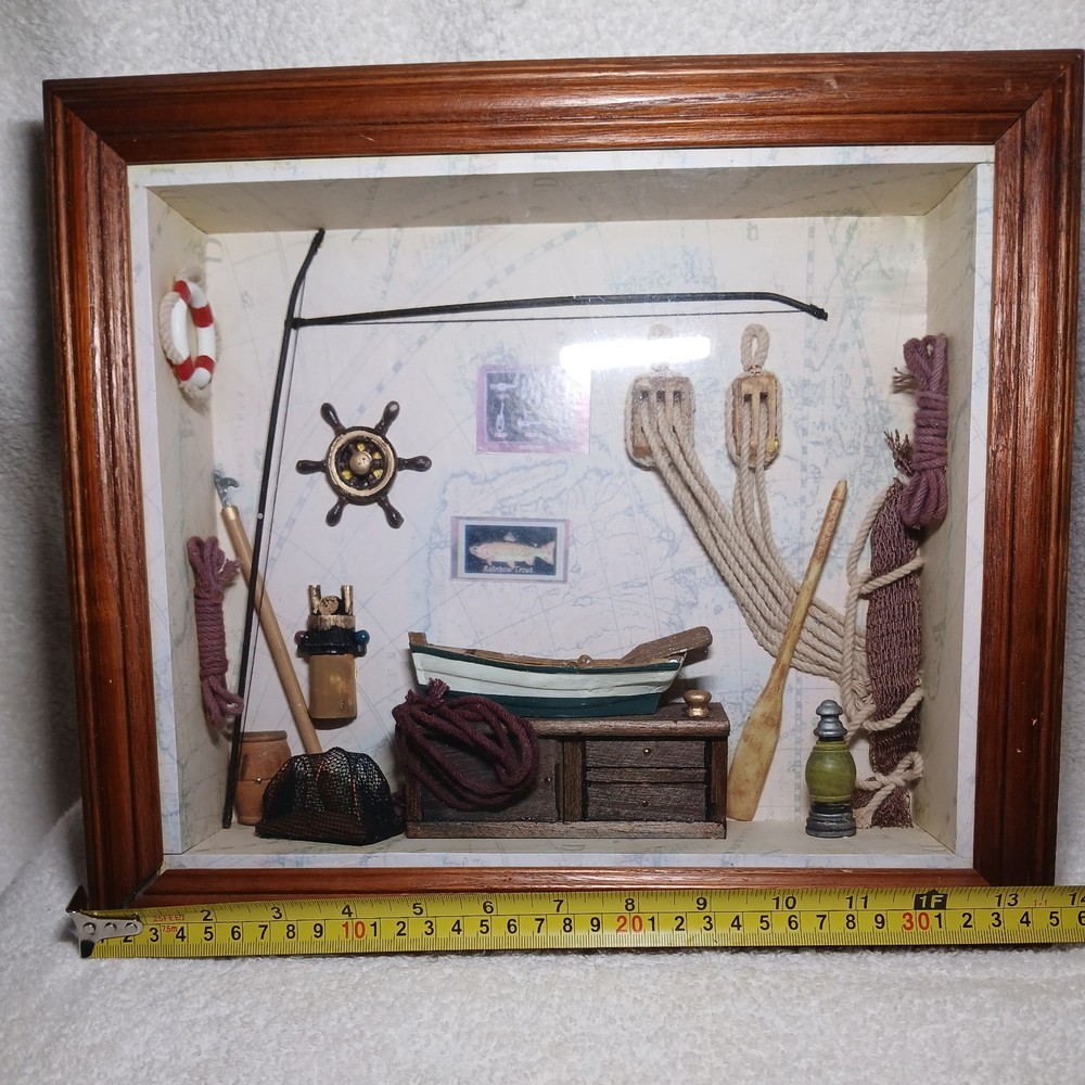 Vintage Nautical Shadow Box.