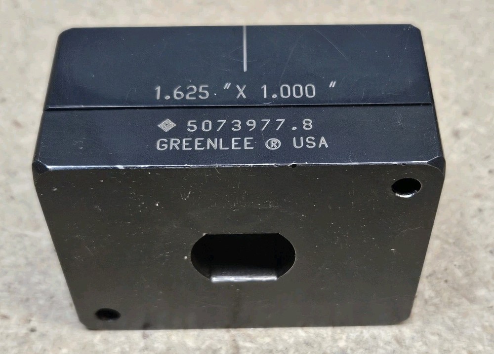 Greenlee No. rectangular punch 1" x 1.625" - U.S.A. made - rectangle