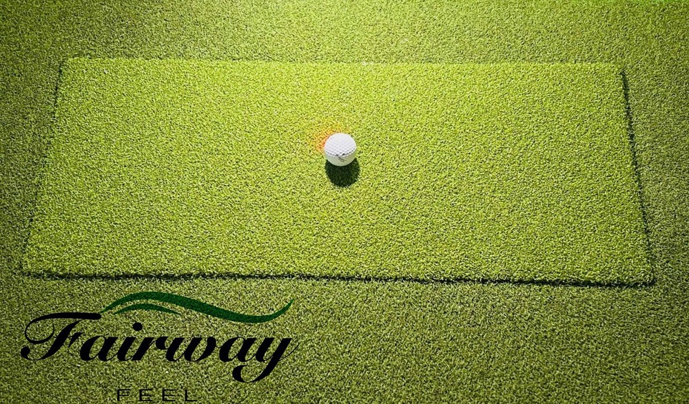 Premium indoor golf simulator hitting strip