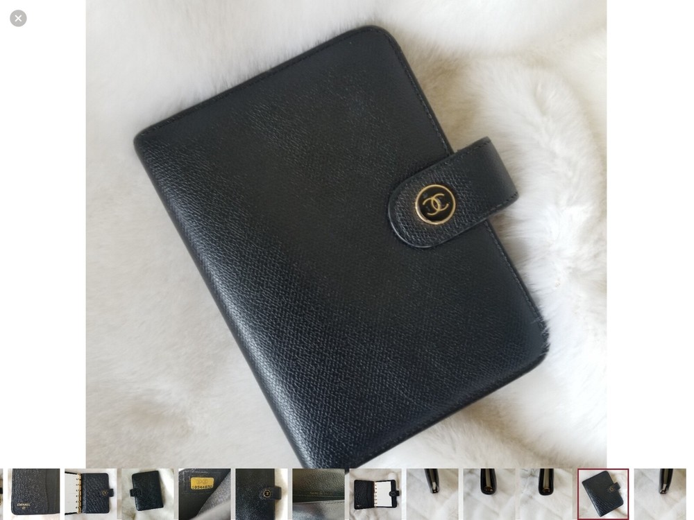 Chanel Caviar Agenda with CC logo